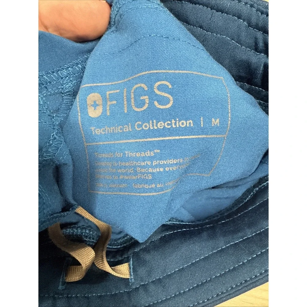 FIGS Men's M Leon Two -‎ Pocket Scrub Top FM1500 Axim Pants Tech Collection Aqua